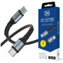 3MK Hyper Cable N-SERIES USB-C-auf-USB-C-Kabel, 3 m, 240 W, Schwarz