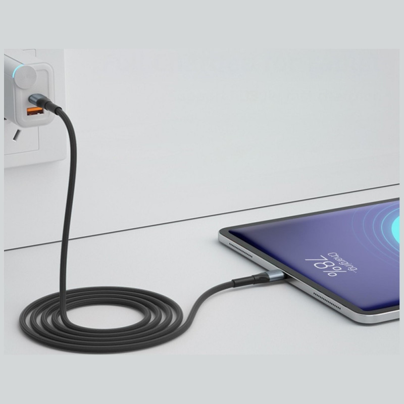 3MK Hyper Cable N-SERIES USB-C-auf-USB-C-Kabel, 3 m, 240 W, Schwarz