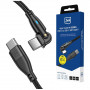 3MK Hyper Cable N-SERIES USB-C-auf-USB-C-Kabel mit 180°-Drehspitze, 1 m, 100 W, Schwarz