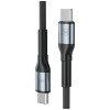 3MK Hyper Cable N-SERIES USB-C-auf-USB-C-Kabel, 1 m, 240 W, Schwarz
