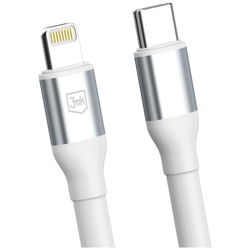 3MK Hyper Cable N-SERIES USB-C-auf-Lightning-Kabel, 1 m, 27 W, Weiß