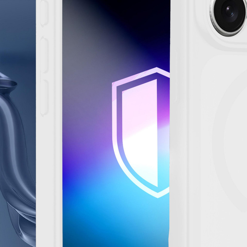 3MK Misty MagCase Apple iPhone 16 Smartphone-Hülle, MagSafe-kompatibel, weiß