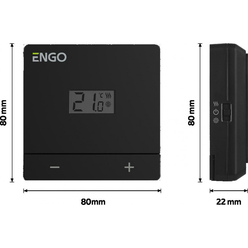 ENGO Controls EASY-BATB Tägliches kabelgebundenes Thermostat