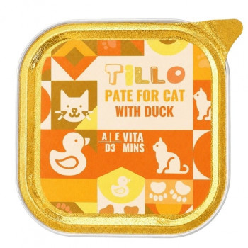 TILLO Pate Duck Nassfutter für Katzen, 100 g