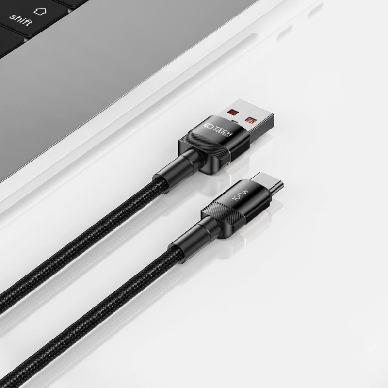 Tech-Protect UltraBoost Evo Kabel USB-A / USB-C 100W 5A 50cm Schwarz