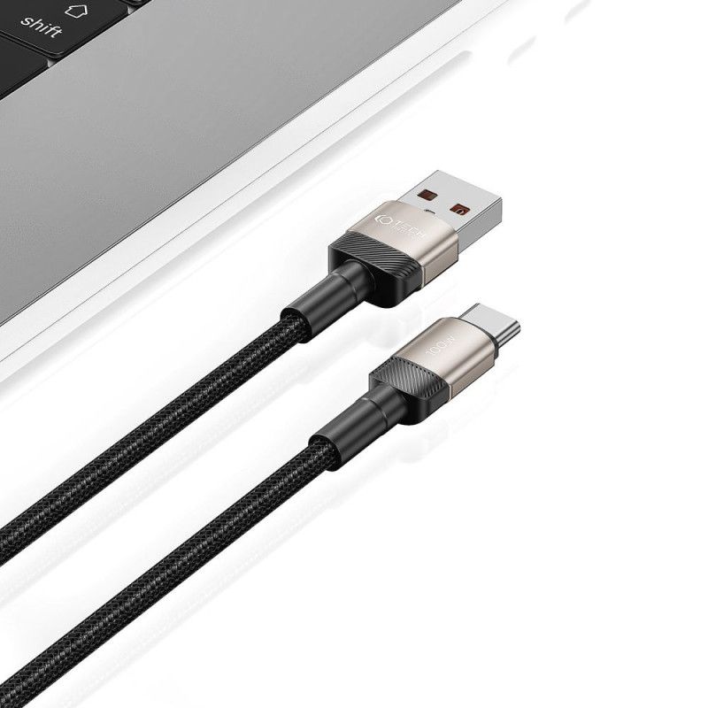 Tech-Protect UltraBoost Evo Kabel USB-A / USB-C 100W 5A 200cm Titanium