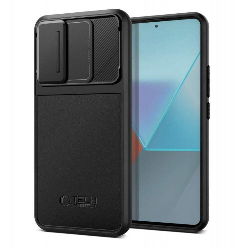 Tech-Protect Velar Cam+ Hülle für Xiaomi Redmi Note 13 Pro 5G / Poco X6 5G, Schwarz