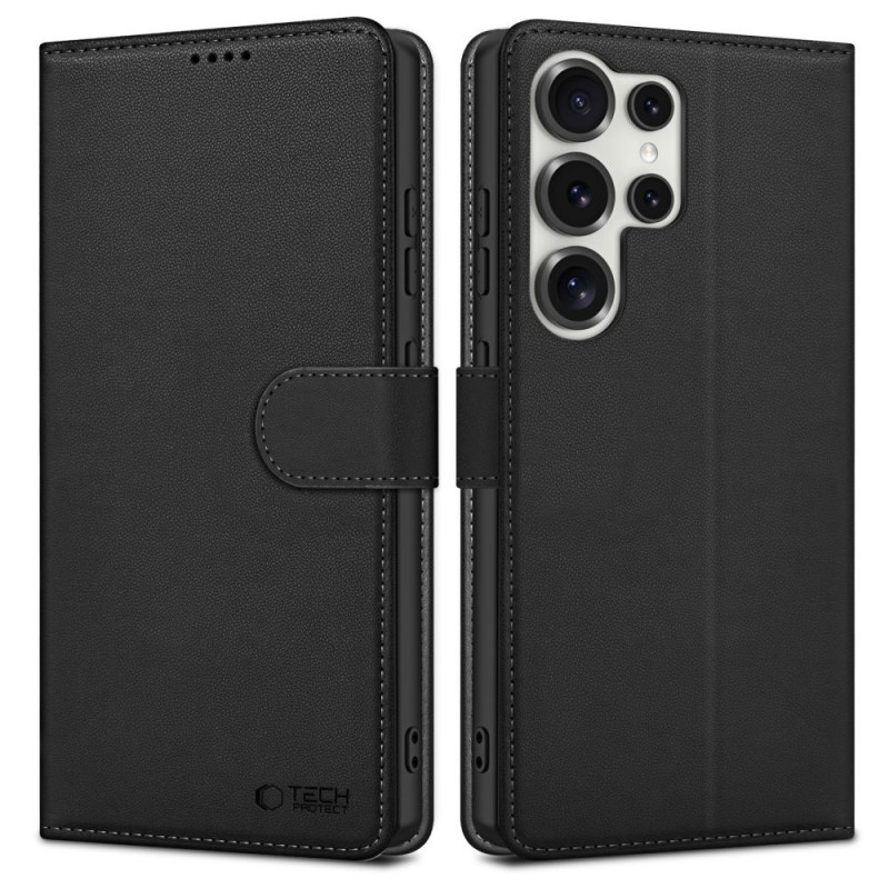 Tech-Protect Wallet Samsung Galaxy S25 Ultra Hülle, Schwarz