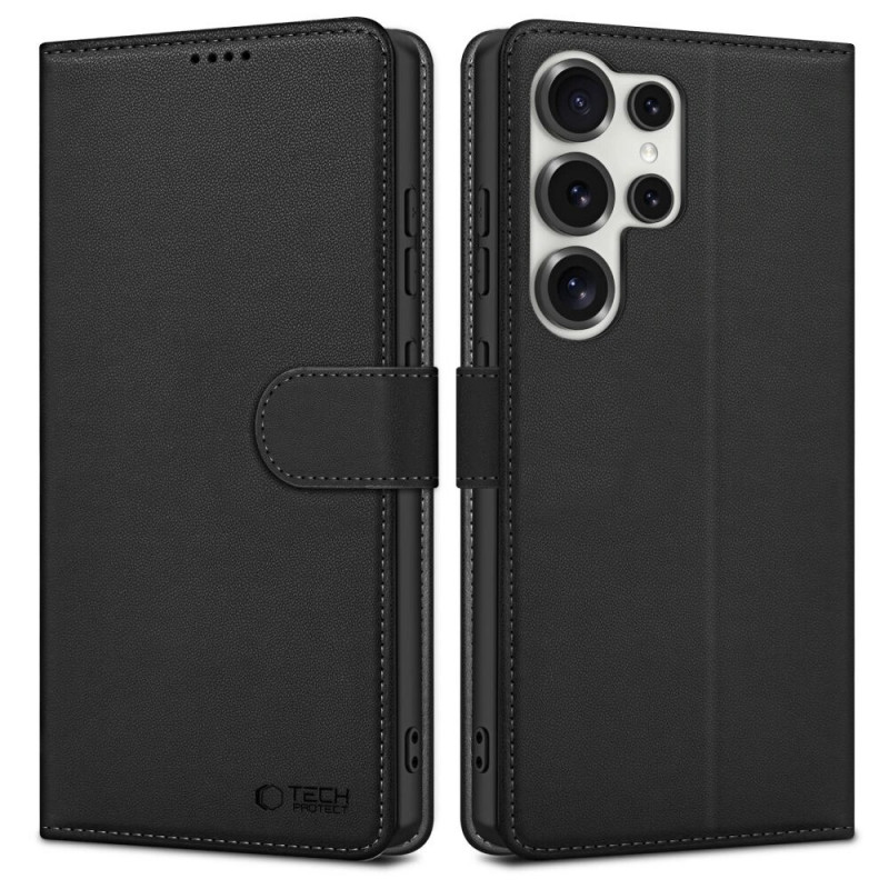 Tech-Protect Wallet Samsung Galaxy S25 Ultra Hülle, Schwarz