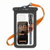 Tech-Protect UWC9 Universelle wasserdichte Hülle 8,9", Schwarz/Orange