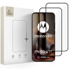 Tech-Protect Glass Fit+ Motorola Moto G67 / G77 Displayschutzglas, Schwarz (2 Stk.)