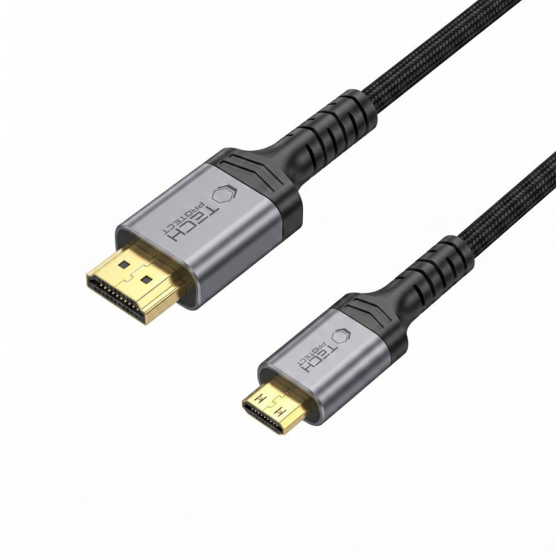 Tech-Protect UltraBoost Mini HDMI-auf-HDMI-2.1-Kabel, 8K 60Hz, 200 cm, Schwarz