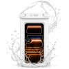 Tech-Protect UWC7 Universelle wasserdichte Schwimmhülle für Smartphones bis 6,9 Zoll, Weiß