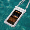 Tech-Protect UWC7 Universelle wasserdichte Schwimmhülle für Smartphones bis 6,9 Zoll, Weiß