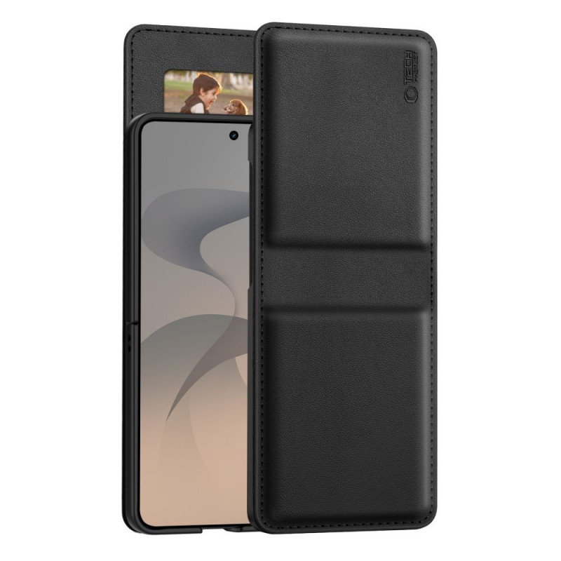 Tech-Protect Wallet Case für Samsung Galaxy Z Flip 8, Schwarz