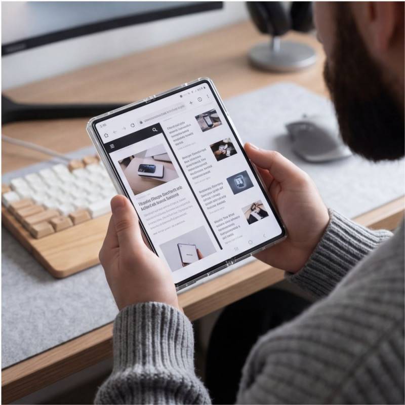 Tech-Protect FlexAir Hybrid Hülle für Samsung Galaxy Z Fold 8 Ultra, Clear
