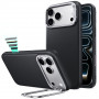 ESR Leder-Kickstand-MagSafe-Hülle für Apple iPhone 17 Pro / 18 Pro, Schwarz