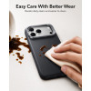 ESR Leder-Kickstand-MagSafe-Hülle für Apple iPhone 17 Pro / 18 Pro, Schwarz