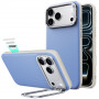 ESR Leder-Kickstand-MagSafe-Hülle für Apple iPhone 17 Pro / 18 Pro, Hellblau