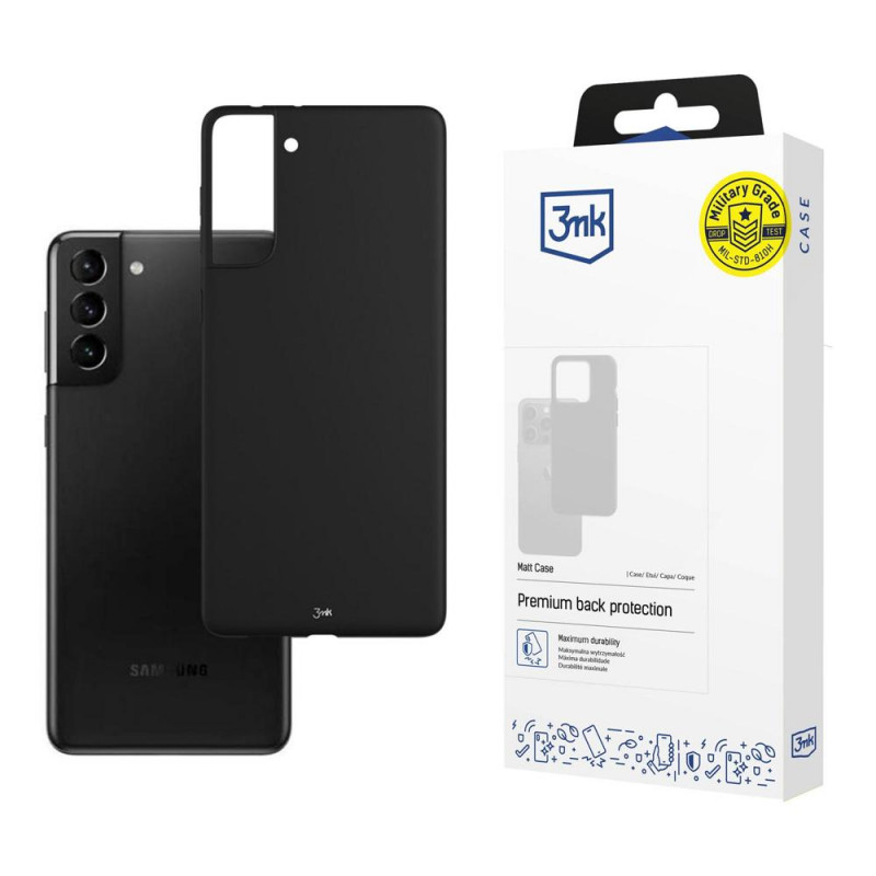 3MK Matt Case für Samsung Galaxy S21+ Plus 5G, schwarz
