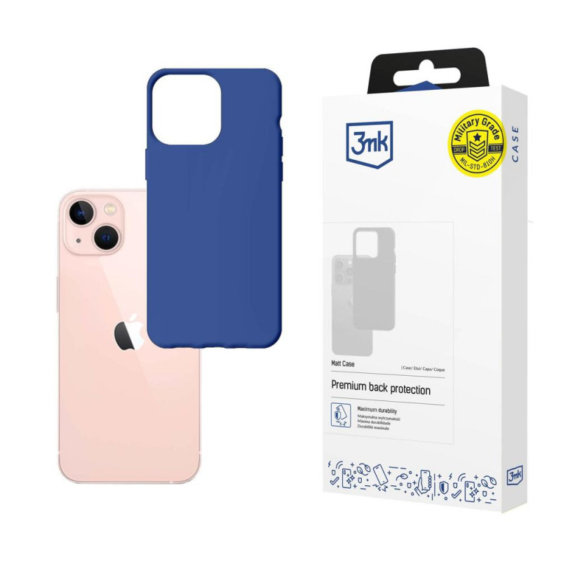 3MK Matt Case Apple iPhone 14 Handyhülle, blau (blueberry)