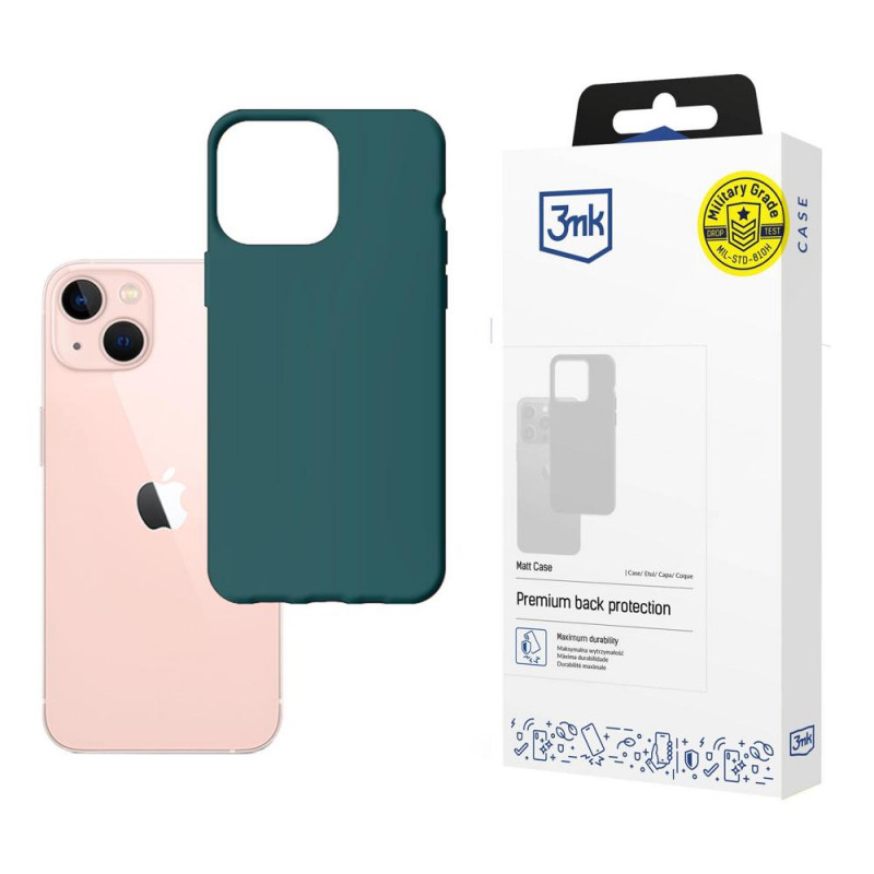 3MK Matt Case für Apple iPhone 14 Plus / 15 Plus, dunkelgrün
