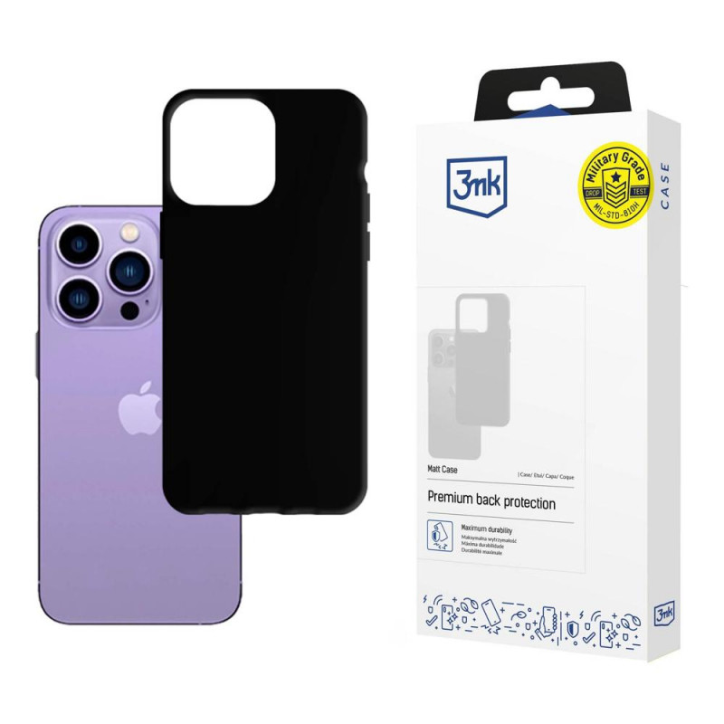 3MK Matt Case 3MK4039 für Apple iPhone 14 Pro, schwarz