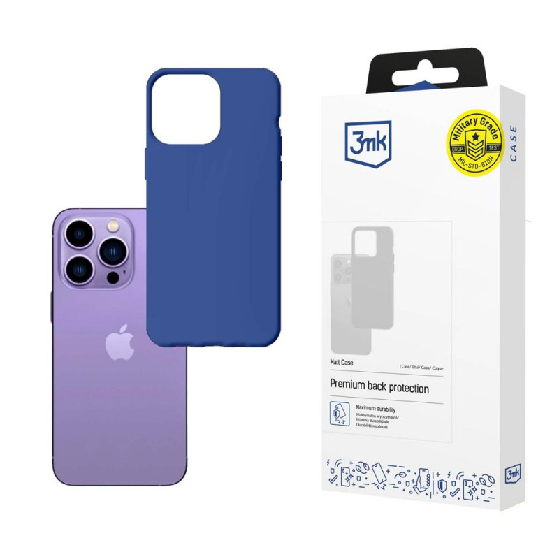 3MK Matt Case 3MK4040 für Apple iPhone 14 Pro, blau