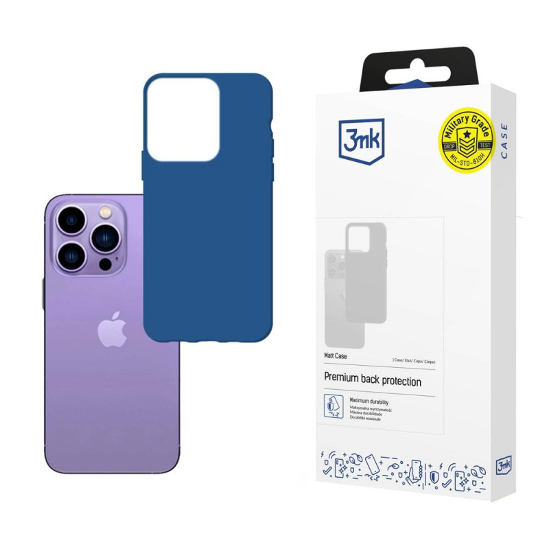 3MK Matt Case für Apple iPhone 14 Pro Max, blau