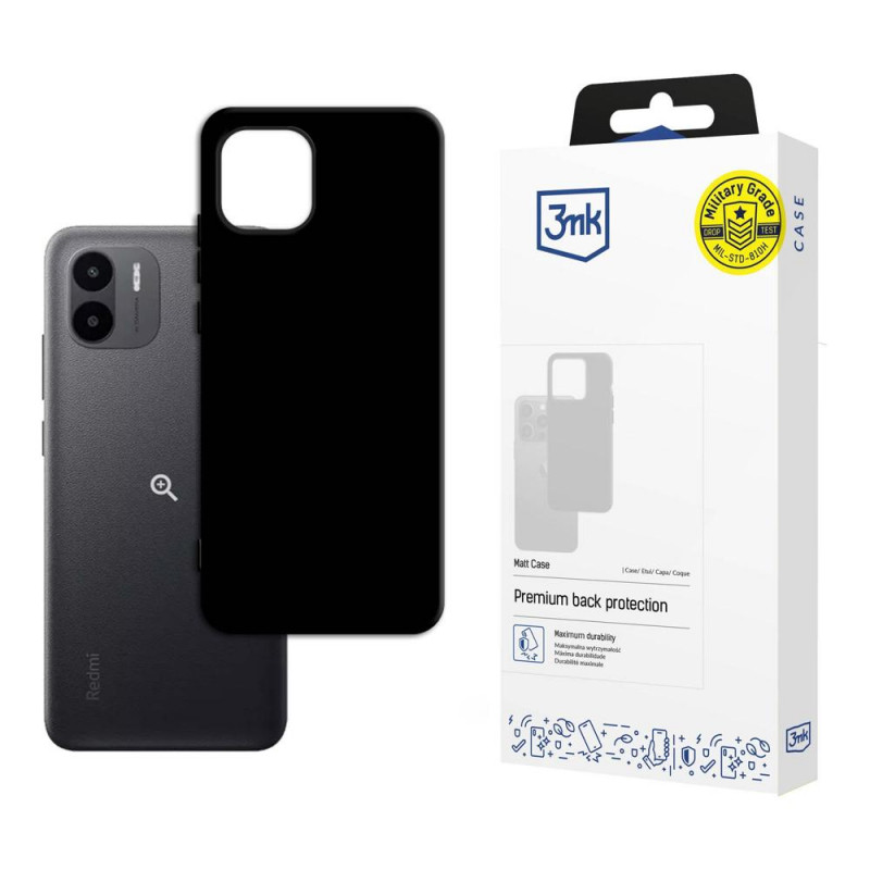 3MK Matt Case für Xiaomi Redmi A2, schwarz