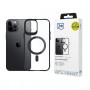 3MK Satin Armor MagCase mit MagSafe für Apple iPhone 12 Pro Max, transparent mit schwarzem Rahmen