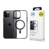 3MK Satin Armor MagCase mit MagSafe für Apple iPhone 12 Pro Max, transparent mit schwarzem Rahmen