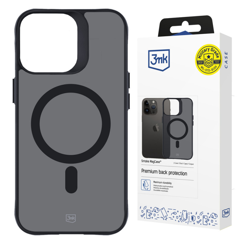 3MK Smoke MagCase mit MagSafe für Apple iPhone 14 Pro, halbtransparent