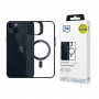 3MK Satin Armor MagCase mit MagSafe für Apple iPhone 14 Plus, transparent mit schwarzem Rahmen (156076-0)