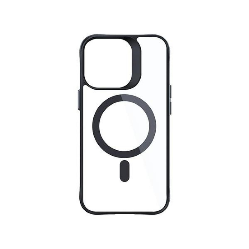 3MK Satin Armor MagCase mit MagSafe für Apple iPhone 14 Pro Max, transparent mit schwarzem Rahmen
