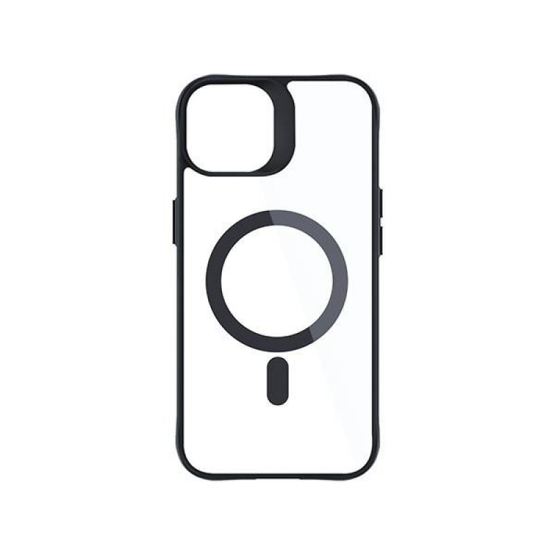 3MK Satin Armor MagCase mit MagSafe für Apple iPhone 13 / 14, transparent mit schwarzem Rahmen (156075-0)