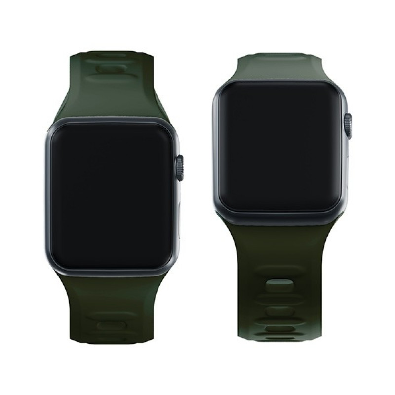 3mk Silikon-Armband für Apple Watch 38/40/41 mm, dunkelgrün