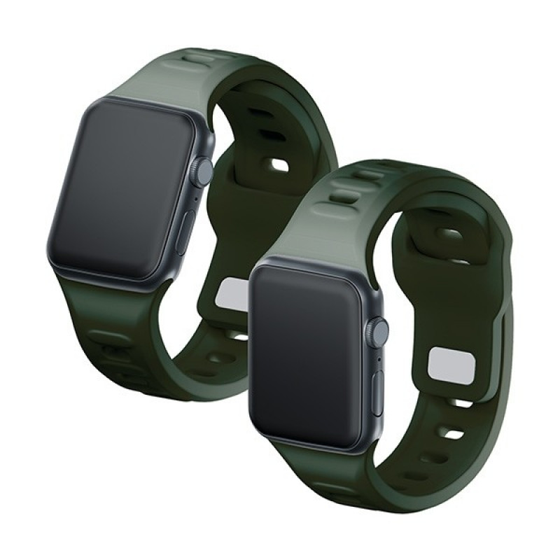 3mk Silikon-Armband für Apple Watch 38/40/41 mm, dunkelgrün