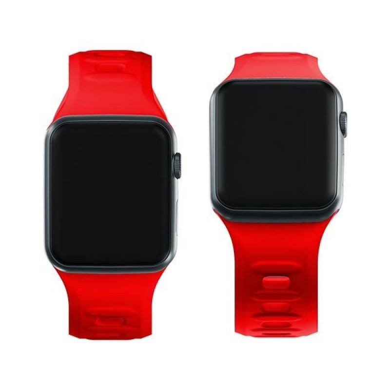 3mk Silikon-Armband für Apple Watch 38/40/41 mm, rot