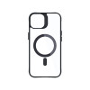 3MK Satin Armor MagCase mit MagSafe für Apple iPhone 15, transparent mit schwarzem Rahmen