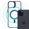 3MK Satin Armor MagCase mit MagSafe für Apple iPhone 15, transparent mit schwarzem Rahmen