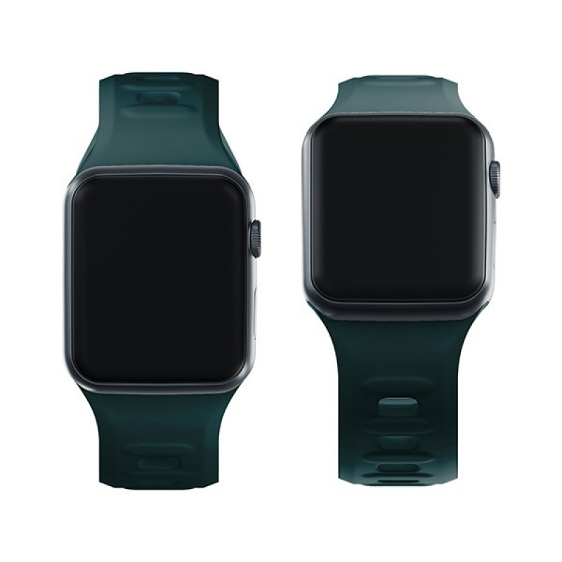 3mk Silikon-Armband für Apple Watch 42/44/45/49 mm, evergreen