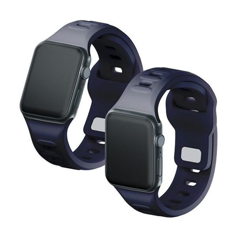 3mk Silikon-Armband für Apple Watch 42/44/45/49 mm, grau