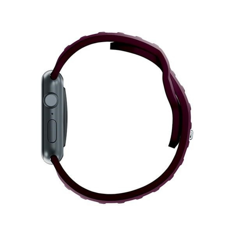 3mk Silikon-Armband für Apple Watch 42/44/45/49 mm, mulberry / burgundy