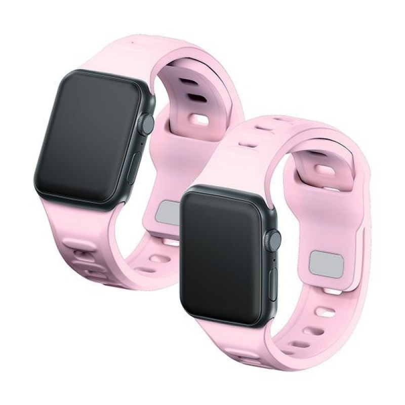 3mk Silikon-Armband für Apple Watch 42/44/45/49 mm, powder pink