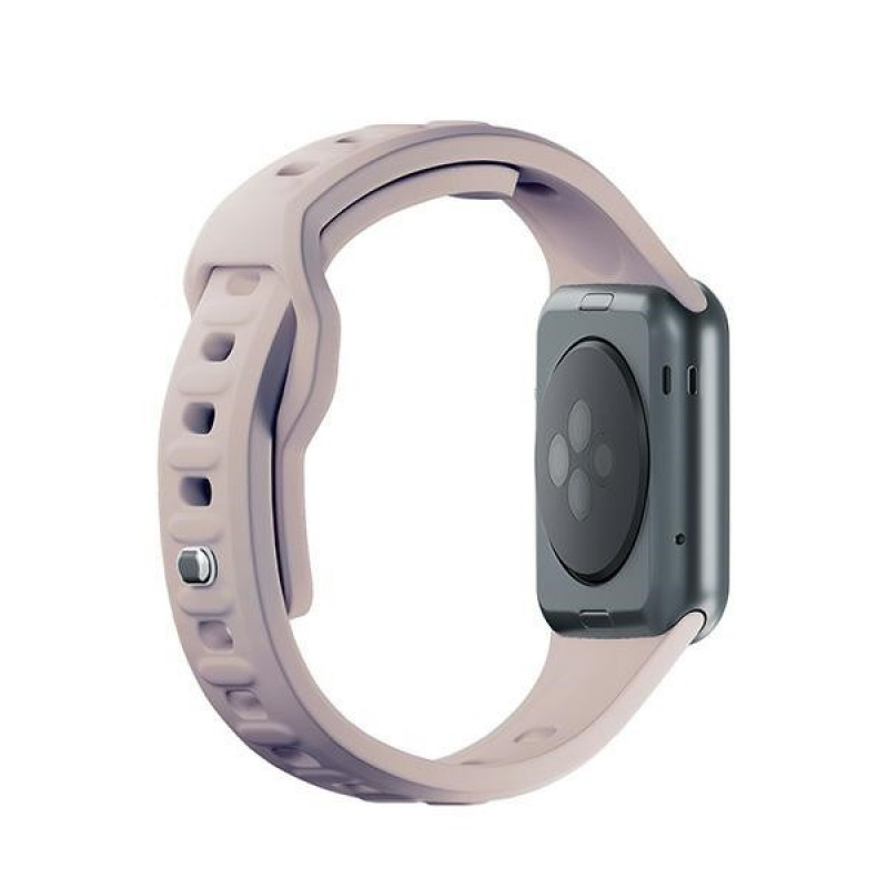 3mk Silikon-Armband für Apple Watch 42/44/45/49 mm, pink-beige / latte