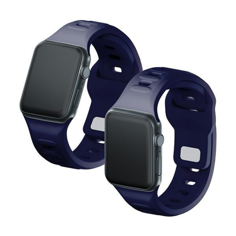 3mk Silikon-Armband für Apple Watch 42/44/45/49 mm, ocean blue