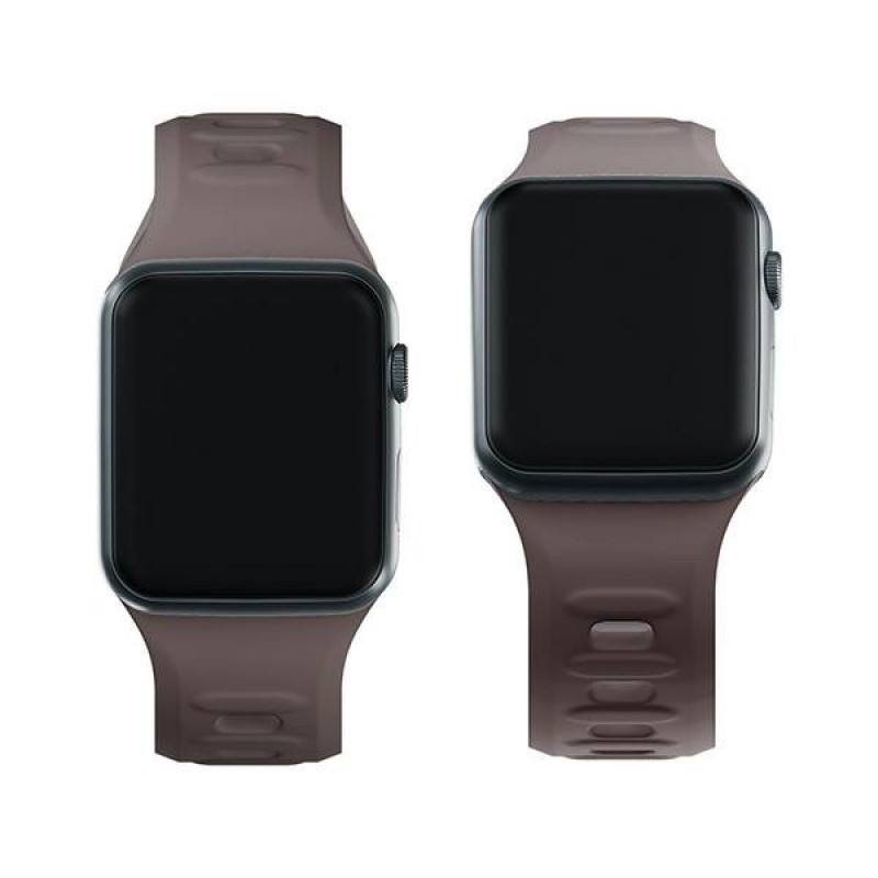 3mk Silikon-Armband für Apple Watch 42/44/45/49 mm, taupe