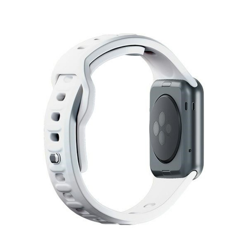 3MK Silikonarmband für Apple Watch 4/5/6/7/8/9/SE/Ultra, 42/44/45/49 mm, weiß
