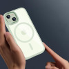 Tech-Protect MagMat MagSafe Hülle für Apple iPhone 15, Grün/Klar